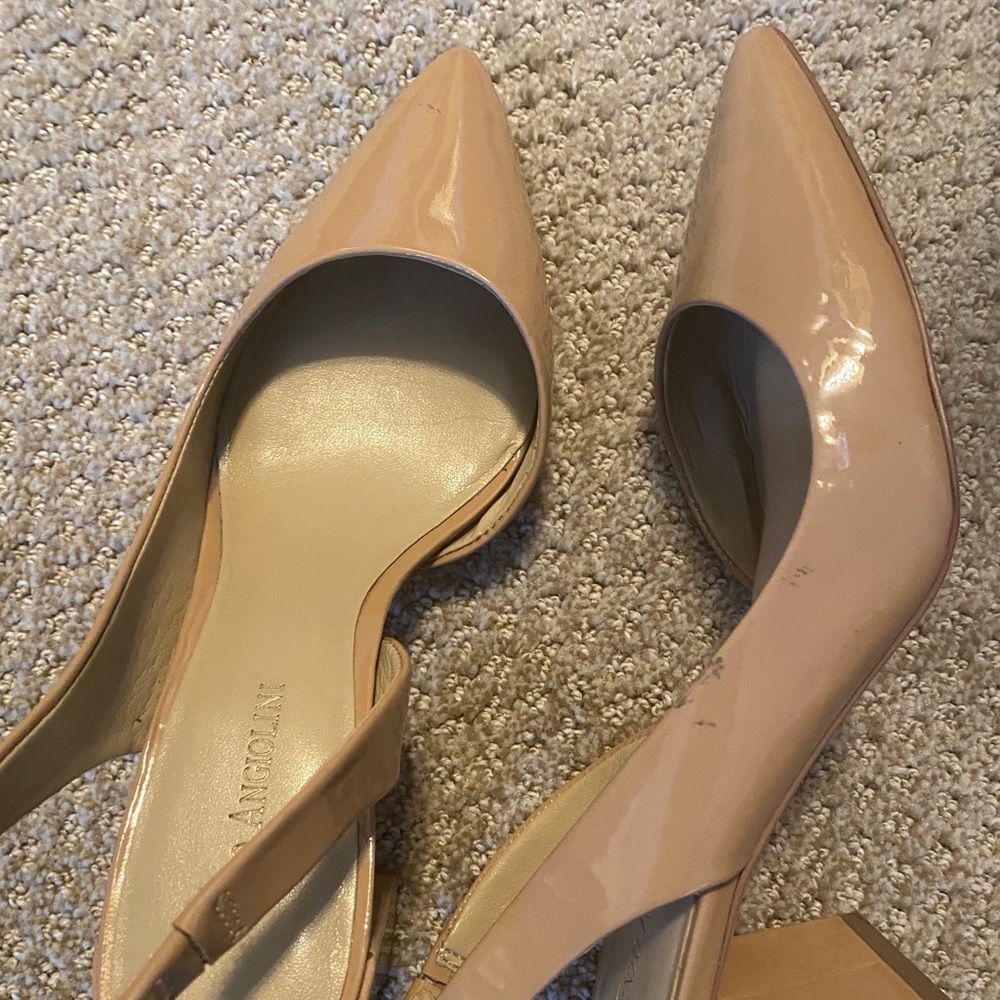 Enzo Angioloni sling back 8 m 38.5 nude block heel